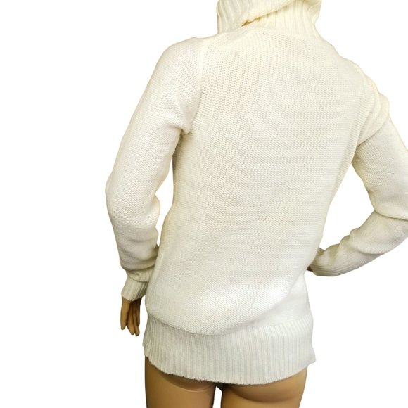 Cream J. Crew cable knit sweater size small - Picture 4 of 13